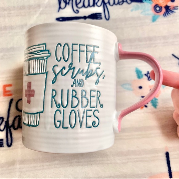 LAST 1! 🩺 Nurse Coffee Scrubs & Rubber Gloves Mug - Picture 5 of 7